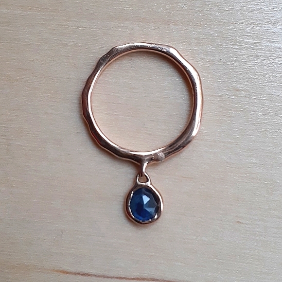 Monica Vinader Rose Gold with Kyanite Stone Ring, Size 5 3/4 - Picture 5 of 6